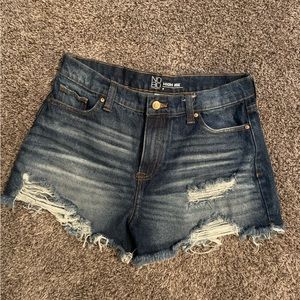 High Rise distressed Jean Shorts